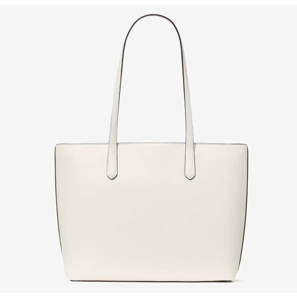 New Kate Spade Staci Tote And Wristlet 3 Piece Set Saffiano Meringue - Picture 3 of 5